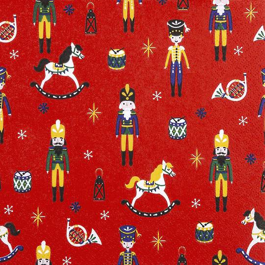 Paper Napkins 33cm, Christmas Toys Red *ETA Nov